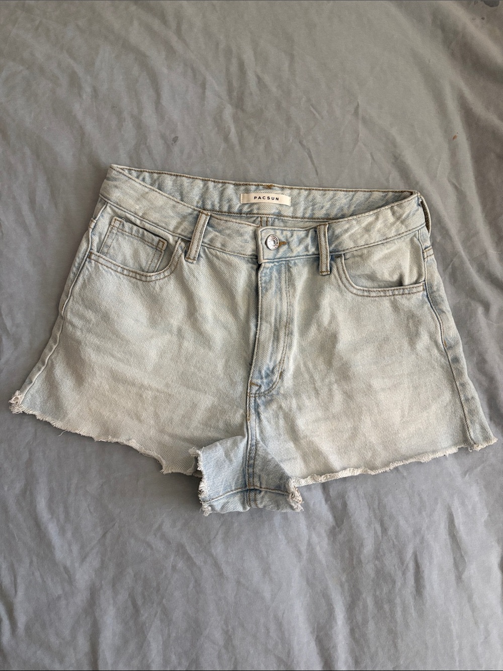 PacSun Washed Light Blue Denim Cutoff Shorts